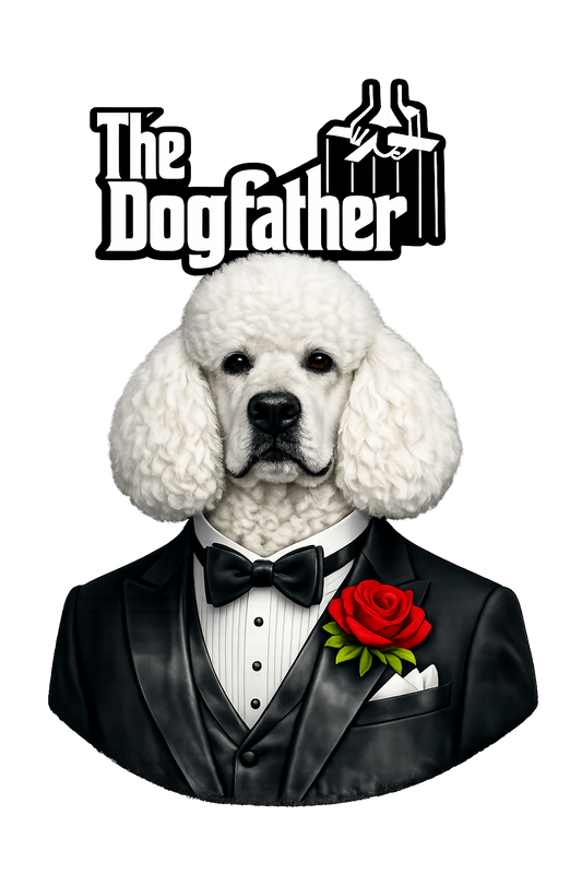 White Poodle Dogfather Unisex classic tee !