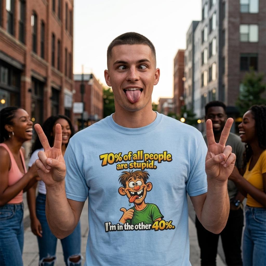 70%/40% humor Unisex classic tee