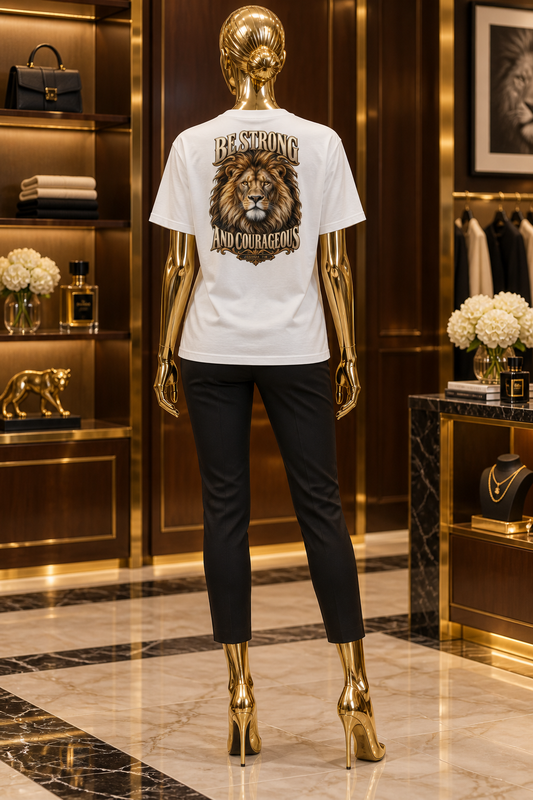 Be Strong and Courageous Lion Unisex Tee