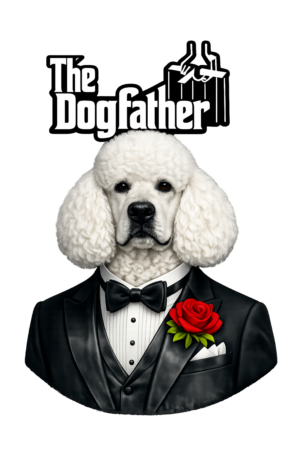 White Poodle Dogfather Unisex classic tee !
