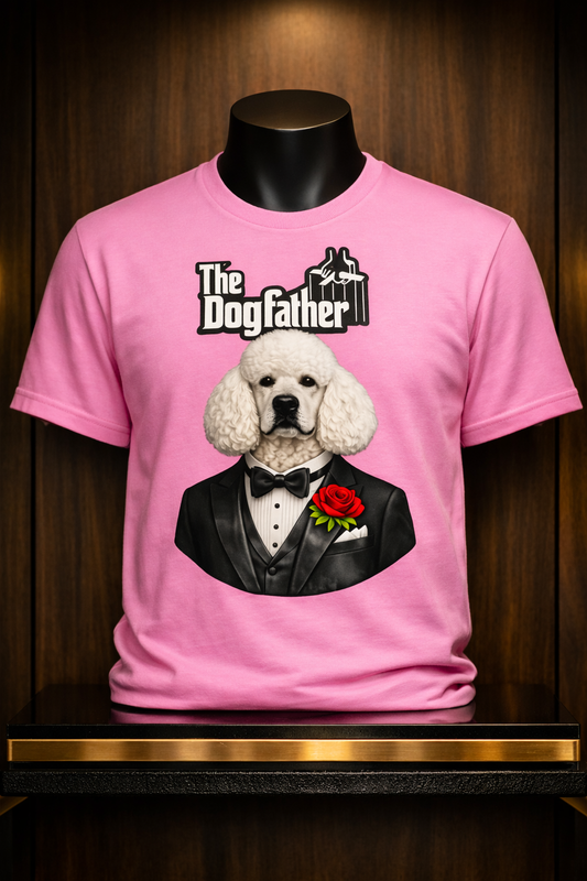 White Poodle Dogfather Unisex classic tee !