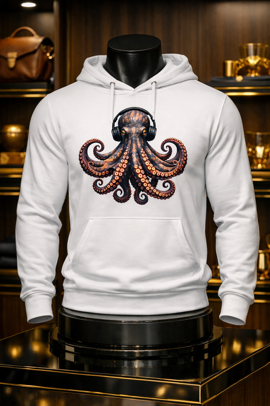 Majestic Octopus Hooded long-sleeve tee