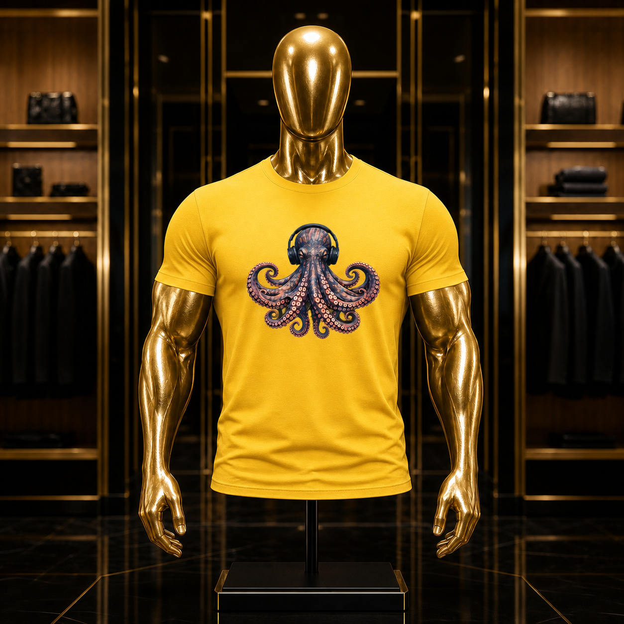 Majestic Octopus Headphones Unisex classic tee