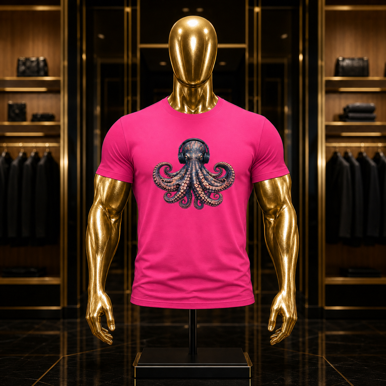Majestic Octopus Headphones Unisex classic tee
