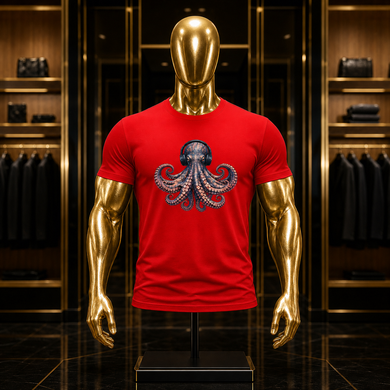 Majestic Octopus Headphones Unisex classic tee