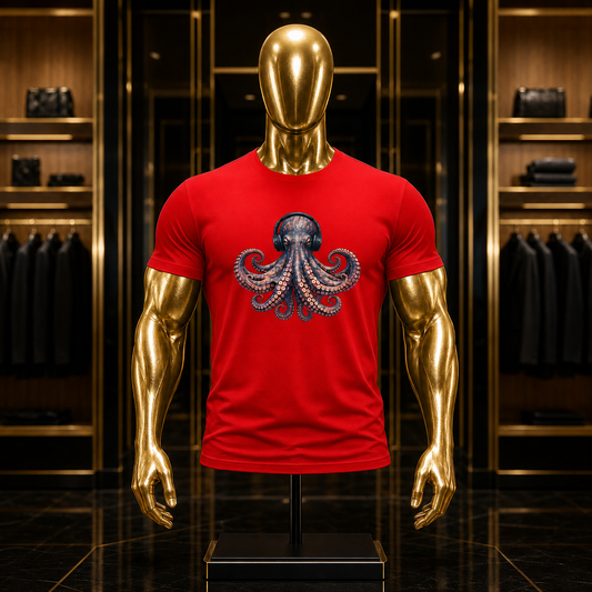 Majestic Octopus Headphones Unisex classic tee