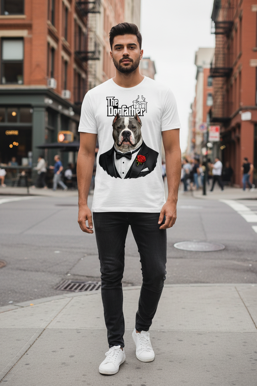 The Dogfather T-Shirt Lifestyle Mockup